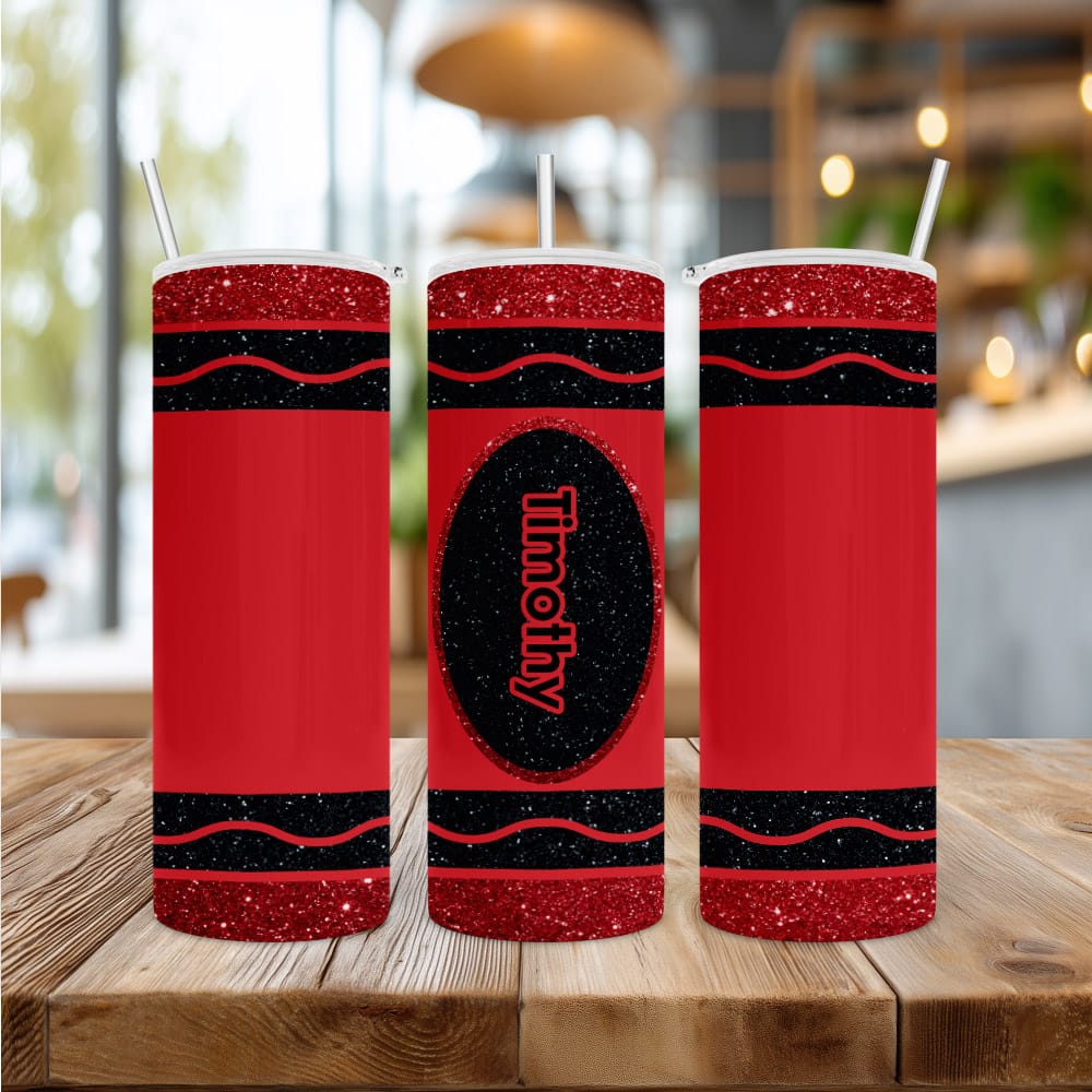 Custom Sublimated 20oz Crayon Tumbler Assorted Colors Free Name Inc. - Image 4