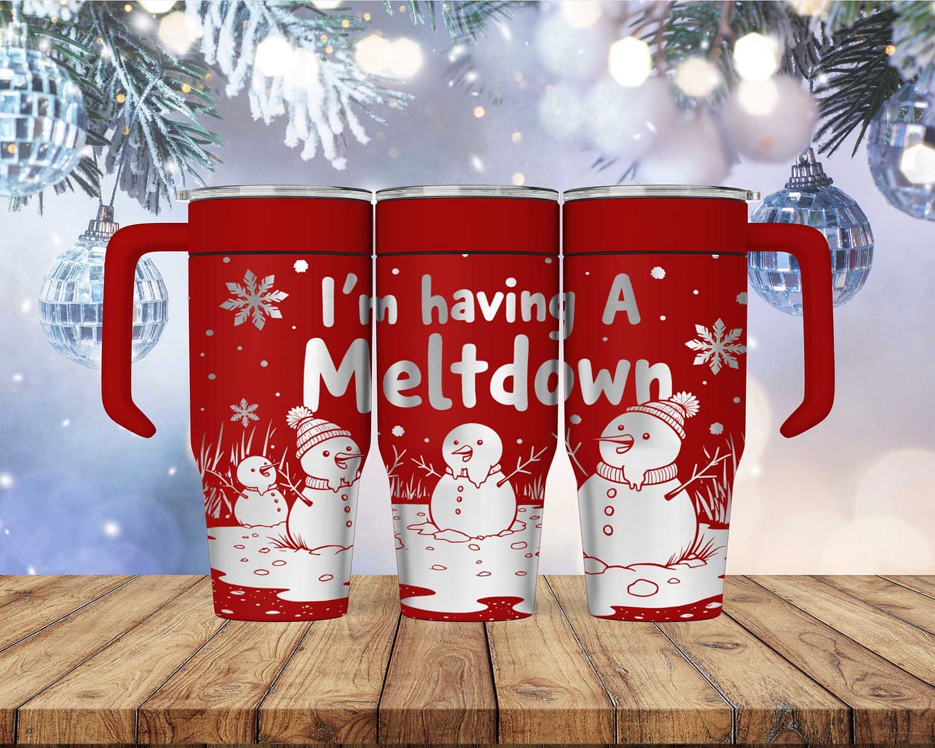 Laser Engraved I'm Having a Meltdown Tumbler - Image 3