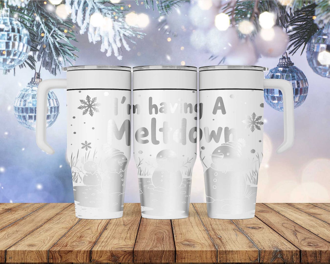 Laser Engraved I'm Having a Meltdown Tumbler - Image 4