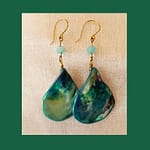 Hand Crafted Peacock Color Earrings.