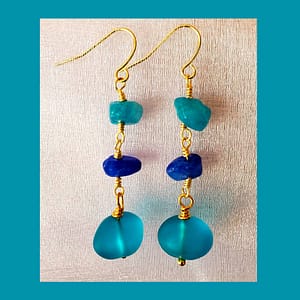 Blue Tone Earrings Dangle style.