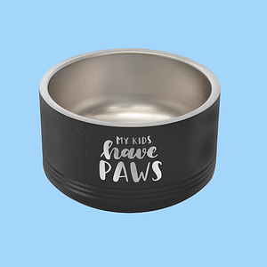 Custom Laser Engraved Pet Bowls Assorted Colors