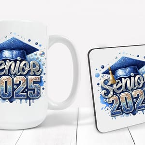 Graduation 2025 Sequin Coffee Mugs