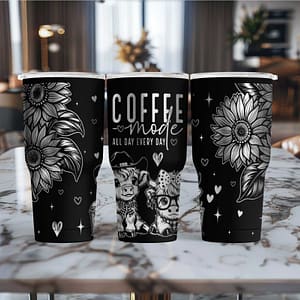Highland Coffee Cow Laser Engraved Stainless Steel Tumbler