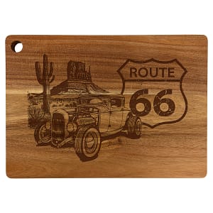 Route 66 Custom Laser Engraved Acacia Wood Cutting Board