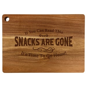 Snacks Are Gone Custom Laser Engraved Acacia Cutting Board