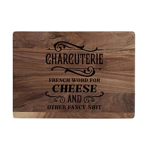 Custom Laser Engraved Charcuterie Walnut Cutting Board