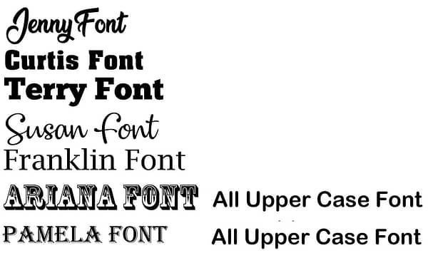 Product Fonts