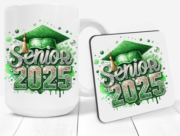 Graduation 2025 Sequin Coffee Mugs - Image 7