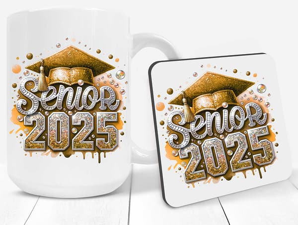 Graduation 2025 Sequin Coffee Mugs - Image 6