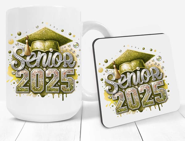 Graduation 2025 Sequin Coffee Mugs - Image 8