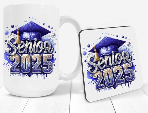 Graduation 2025 Sequin Coffee Mugs - Image 9