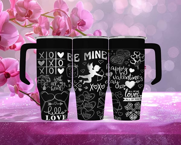Cupid's Valentine Laser Engraved Love Me Tumbler