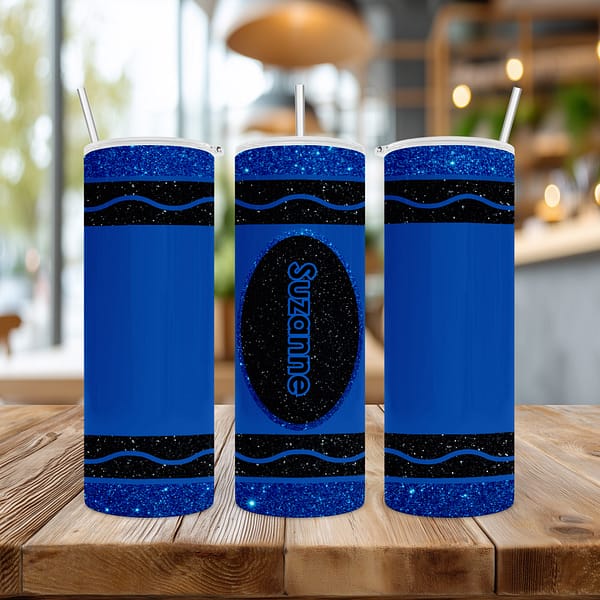 Custom Sublimated 20oz Crayon Tumbler Assorted Colors Free Name Inc.