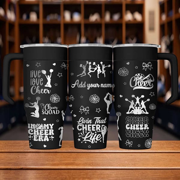 Cheerleader 30oz Custom Engraved Stainless Steel Tumbler Free Name