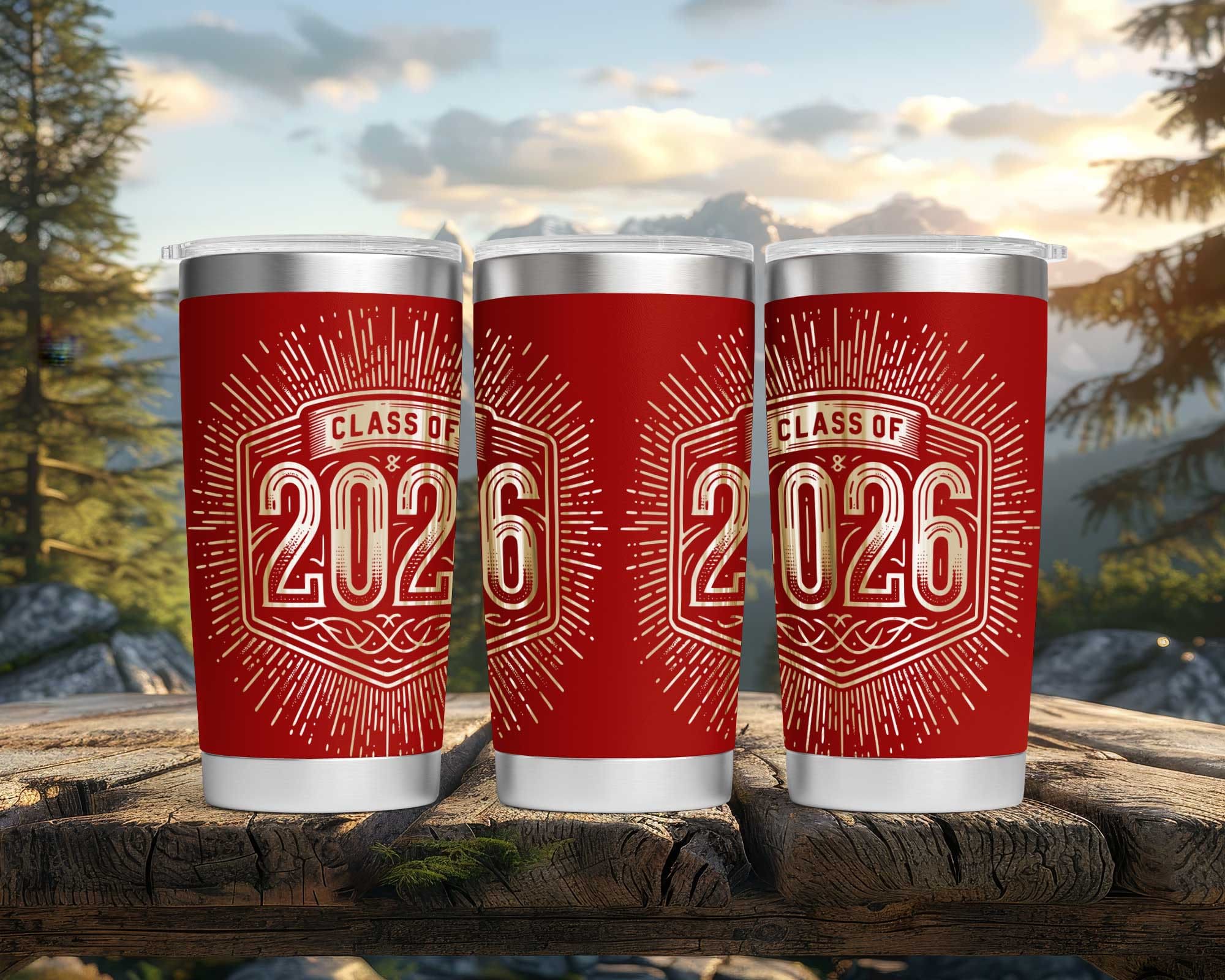 Class Of 2026 Custom Laser Engraved Classy Tumbler Graduation