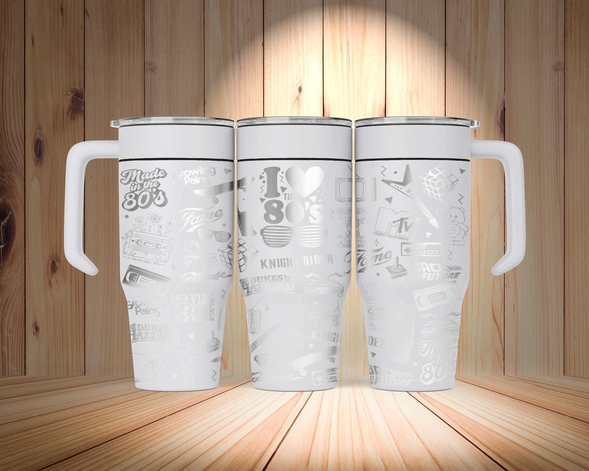Back To The 80's Retro Laser Engraved Tumbler - Image 7