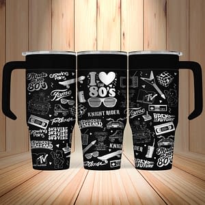 Back To The 80's Retro Laser Engraved Tumbler