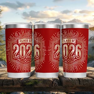 Class Of 2026 Custom Laser Engraved Classy Tumbler Graduation
