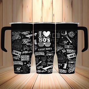 Back To The 80's Retro Laser Engraved Tumbler